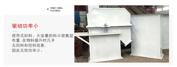 TD型斗式提升機(jī)驅(qū)動(dòng)力小，無回料等特點(diǎn)展示圖。