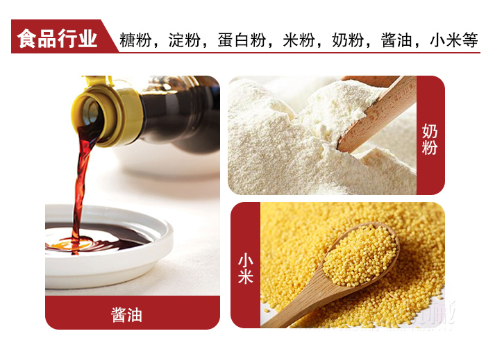 全不銹鋼食品振動篩可用于糖粉，小米，淀粉，蛋白粉，米粉，奶粉，醬油等物料
