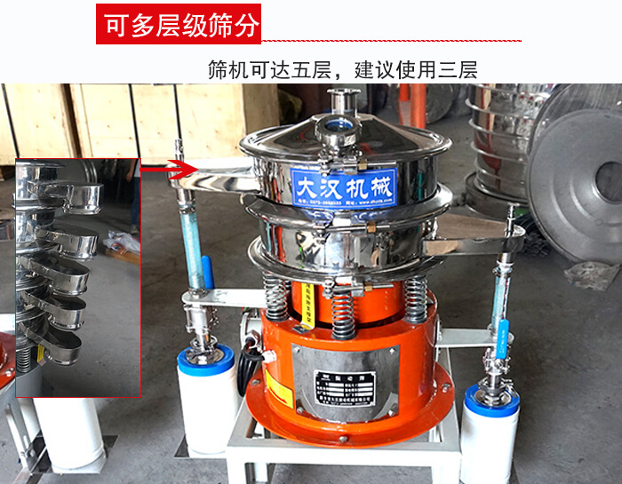 氣體波阿虎振動(dòng)篩篩機(jī)可達(dá)五層，三層較為常用