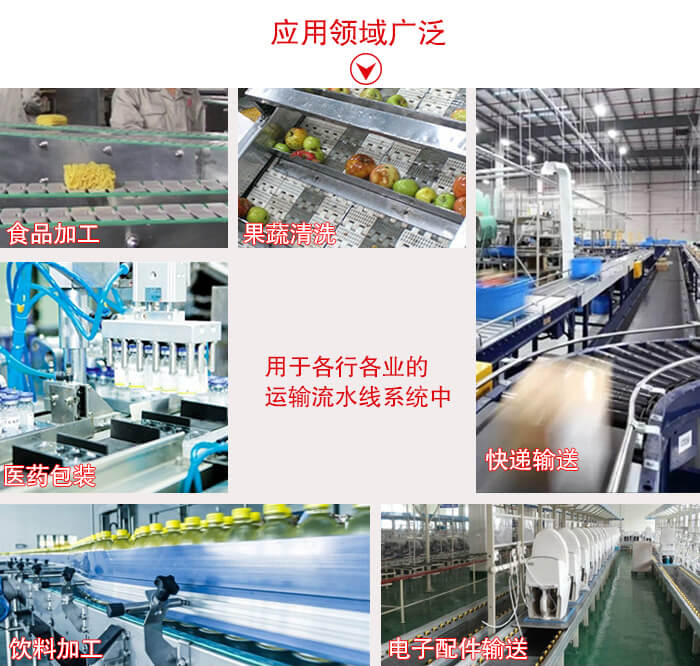 鏈板輸送機(jī)適用行業(yè)：食品加工，果蔬清洗等行業(yè)